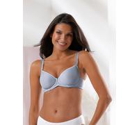 T-Shirt-BH VIANIA, Damen, Gr. 85, Cup F, blau (hellblau), 65% Polyamid, 28% Polyester, 7% Elasthan, BHs T-Shirt-BH (78776421-85) hellblau