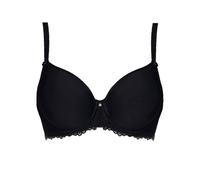 T-Shirt-BH VIANIA "Spacer Bügel BH Leni", Damen, Gr. 75, Cup D, schwarz, Stoff, Obermaterial: 46% Polyamid PA. 45% Polyester PES. 9% Elasthan EL., BHs T-Shirt-BH (21708212-75) schwarz