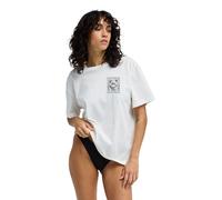 Billabong T-Shirt Always Looking – Damen, kurzärmelig, 100% Walkfrottier, S, weiß