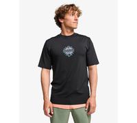 T-Shirt BILLABONG "SOLAR FLARE LOOSE FIT SHORT SLEEVE", Jungen, Gr. M, schwarz, Jersey, Obermaterial: 84% Polyester, 16% Elasthan, bedruckt, unifarben, Basic hüftbedeckend, Rundhals, Shirts T-Shirt, l