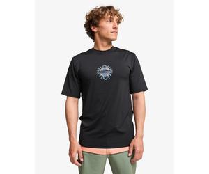 T-Shirt BILLABONG "SOLAR FLARE LOOSE FIT SHORT SLEEVE", Jungen, Gr. M, schwarz, Jersey, Obermaterial: 84% Polyester, 16% Elasthan, bedruckt, unifarben, Basic hüftbedeckend, Rundhals, Shirts T-Shirt, l