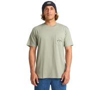 T-Shirt BILLABONG "Stacked Arch", Herren, Gr. XL, grün (grau grün), 100% Baumwolle, Shirts T-Shirt (87497600-XL) grau grün