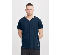 T-Shirt BLEND "BHAshton", Damen, Gr. 3XL, marineblaus, Web, 100% Baumwolle, meliert, normal normal, V-Ausschnitt, Shirts T-Shirt, Meliertes T-Shirt mit V-Ausschnitt (52968226-XXXL) marineblaus