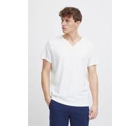 T-Shirt BLEND "BHAshton", Damen, Gr. 3XL, snow weiß, Web, 100% Baumwolle, meliert, normal normal, V-Ausschnitt, Shirts T-Shirt, Meliertes T-Shirt mit V-Ausschnitt (92860155-XXXL) snow weiß