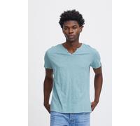 T-Shirt BLEND "BHAshton", Damen, Gr. S, dusty blau, Web, 100% Baumwolle, meliert, normal normal, V-Ausschnitt, Shirts T-Shirt, Meliertes T-Shirt mit V-Ausschnitt (15823942-S) dusty blau