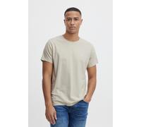 Blend T-Shirt mit geripptem Rundhalsausschnitt Modell 'Dinton' in Hellgrau, Größe XXL