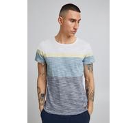 T-Shirt BLEND "BHJakob", Damen, Gr. 3XL, hellweiß, Web, 100% Baumwolle, gestreift, regular fit normal, Rundhals, gerader Abschluss, Shirts T-Shirt, Klassisches T-Shirt mit Rundhalsausschnitt (37053045