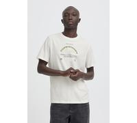 T-Shirt BLEND "BHKORNELI LOGO S/S TEE", Damen, Gr. XXL, snow weiß, Single Jersey, Obermaterial: 100% Baumwolle, bedruckt, regular fit normal, Rundhals, Shirts T-Shirt (11746722-XXL) snow weiß