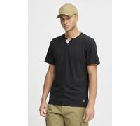 T-Shirt BLEND "BHMBHOLEY", Damen, Gr. XL, schwarz, schwarz, 50% Baumwolle, 50% Polyester, unifarben, Basic, normal normal, V-Ausschnitt, normaler Saum, Shirts T-Shirt, Klassisches Grandad T-Shirt (751