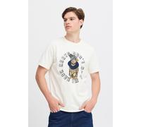 T-Shirt BLEND "BHTee", Damen, Gr. 3XL, weiß eagle, Web, 100% Baumwolle, bedruckt, Basic, regular fit normal, Rundhals, normaler Saum, Shirts T-Shirt, Lässiges T-Shirt mit Print (89652747-XXXL) weiß ea