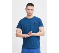 T-Shirt BLEND "BHTee", Damen, Gr. M, navy peony, Web, 100% Baumwolle, unifarben, regular fit normal, Shirts T-Shirt, Lässiges T-Shirt mit Print (77973422-M) navy peony