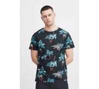 T-Shirt BLEND "BHTee", Damen, Gr. S, schwarz, Web, 100% Baumwolle (Bio), gemustert, regular fit normal, Shirts T-Shirt, Lässiges T-Shirt mit Print (97855469-S) schwarz