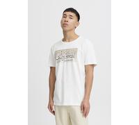 T-Shirt BLEND "BHTee", Damen, Gr. S, weißdressblausstonemix, Web, 100% Baumwolle, regular fit normal, Rundhals, normaler Saum, Shirts T-Shirt, Basic T-Shirt mit Rundhalsausschnitt (19502200-S) weißdre