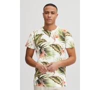 Blend BHTromas Herren T-Shirt Kurzarm Shirt mit Print Rundhals-Ausschnitt All-Over-Print hochwertige Baumwoll-Qualität, Größe:XL, Farbe:Snow White (110602)