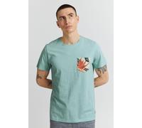 Blend BHTrop Herren T-Shirt Kurzarm Shirt Basic Print mit Rundhalsausschnitt, Größe:XL, Farbe:Canal Blue (144810)