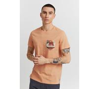 T-Shirt BLEND "BHTrop", Damen, Gr. XL, coral sands, Web, 100% Baumwolle, gemustert, regular fit normal, Rundhals, Shirts T-Shirt, Klassisches T-Shirt mit Rundhalsausschnitt (42840358-XL) coral sands