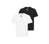 T-Shirt BLEND "T-Shirt BHHoley", Jungen, Gr. M, schwarz (schwarz, weiß), Obermaterial: 50% Baumwolle CO. 50% Polyester PES., Shirts T-Shirt (25843367-M) schwarz, weiß