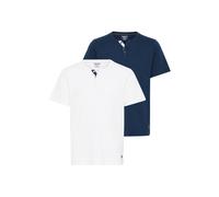 T-Shirt BLEND "T-Shirt BHHoley", Jungen, Gr. XL, blau (weißdressblaus), Obermaterial: 50% Baumwolle CO. 50% Polyester PES., Shirts T-Shirt (71348743-XL) weißdressblaus