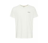 T-Shirt BLEND "BHTee", Damen, Gr. XXL, weiß (snow weiß), Web, 100% Baumwolle, bedruckt, regular fit normal, Rundhals, Shirts T-Shirt, Basic T-Shirt mit Rundhalsausschnitt (55275713-XXL) snow weiß