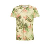 T-Shirt BLEND "BHTromas", Damen, Gr. XL, popcorn, Web, 100% Baumwolle, gemustert, regular fit normal, Rundhals, Shirts T-Shirt, Klassisches T-Shirt mit Rundhalsausschnitt (99687256-XL) popcorn