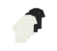 T-Shirt BLEND "T-Shirt BHVIGT 5 pack", Herren, Gr. S, weiß (3xweiß2xschwarz), Obermaterial: 70% Baumwolle CO. 30% Polyester PES., Shirts T-Shirt (59736160-S) 3xweiß2xschwarz