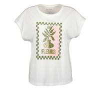 T-Shirt BLUE SEVEN "Blue Seven T-Shirt", Damen, Gr. 38, 0001, weiß, 50% Baumwolle, 50% Modal, normal, Rundhals, Shirts T-Shirt (68669841-38) 0001, weiß