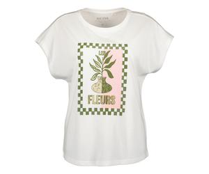 T-Shirt BLUE SEVEN "Blue Seven T-Shirt", Damen, Gr. 48, 0001, weiß, 50% Baumwolle, 50% Modal, normal, Rundhals, Shirts T-Shirt (68669841-48) 0001, weiß