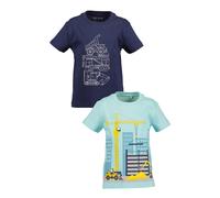 T-Shirt BLUE SEVEN, Jungen, Gr. 122, multipack 1, Single Jersey, Obermaterial: 100% Baumwolle, bedruckt, unifarben, Basic normal, Rundhals, Shirts T-Shirt, Basic-Passform, aus reiner Baumwolle (418503