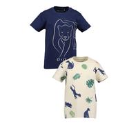 T-Shirt BLUE SEVEN, Jungen, Gr. 98, multipack 1, Single Jersey, Obermaterial: 100% Baumwolle, bedruckt, unifarben, Basic normal, Rundhals, Shirts T-Shirt, Basic-Passform, mit kurzen Ärmeln, mit Druck