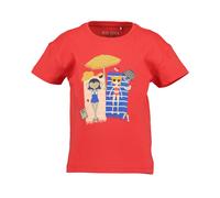 T-Shirt BLUE SEVEN, Mädchen, Gr. 116, rot, Single Jersey, Obermaterial: 100% Baumwolle, bedruckt, unifarben, normal, Rundhals, Shirts T-Shirt (86216953-116) rot