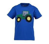 T-Shirt BLUE SEVEN, Mädchen, Gr. 134, ocean, Single Jersey, Obermaterial: 100% Baumwolle, bedruckt, unifarben, Basic normal, Rundhals, Shirts T-Shirt, Basic-Passform, bedruckte Optik, mit Druckapplika