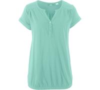 T-Shirt BONPRIX "Baumwoll-Shirt, Kurzarm", Damen, Gr. 56/58 (XXXL), grün (hellmint), Obermaterial: 100% Baumwolle, lässig geschnitten, Shirts T-Shirt, Baumwoll-Shirt, Kurzarm (92981661-56) hellmint