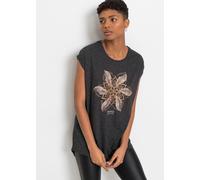 T-Shirt BONPRIX, Damen, Gr. 40/42 (M), schwarz, Obermaterial: 50% Polyester, 50% Viskose, A-Linie, Shirts T-Shirt (64452754-40) schwarz