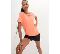 T-Shirt BONPRIX, Damen, Gr. 52/54 (XXL), orange (lachs), Obermaterial: 64% Polyester, 32% Viskose, 4% Elasthan, loose fit, Shirts T-Shirt, Loose Fit, Kurzarm-Design, für sportliche Aktivitäten (597479
