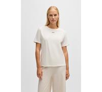 BOSS Pyjama-Shirt aus elastischem Baumwoll-Jersey mit Logo-Print - Style CI_T-Shirt, 50510322 Weiß S
