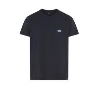 T-Shirt BOSS, Damen, Gr. M, blau (dunkelblau 406), Jersey, Obermaterial: 100% Baumwolle, unifarben, regular fit normal, Rundhals, abgesteppte Kante, Shirts T-Shirt, Rundhals, Jersey, kleines Logo, reg