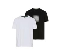 T-Shirt BOSS GREEN "2-PACK", Herren, Gr. XL, schwarz-weiß (open miscellaneous960), Single Jersey, Obermaterial: 96% Baumwolle, 4% Elasthan, unifarben, regular fit normal, Rundhals, Shirts T-Shirt, mit