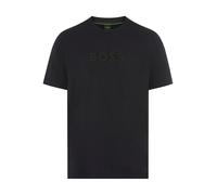 T-Shirt BOSS GREEN, Damen, Gr. L, dunkelblau402, Single Jersey, Obermaterial: 100% Baumwolle, unifarben, regular fit normal, Rundhals, Shirts T-Shirt, Rundhalsausschnitt, Regular Fit, Boss-Logodruck (