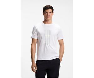 T-Shirt BOSS GREEN "Porsche Spirit 70 Capsule Collection", Herren, Gr. XL, weiß100, Single Jersey, Obermaterial: 100% Baumwolle, unifarben, regular fit normal, Rundhals, abgesteppte Kante, Shirts T-Sh