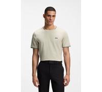 BOSS T-Shirt aus Stretch-Baumwolle mit Streifen und Logo - Style Taul, 50521245 Hellbeige M