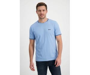 T-Shirt BOSS GREEN "Taul", Herren, Gr. XL, open blau469, Single Jersey, Obermaterial: 92% Baumwolle, 8% Elasthan, regular fit normal, Rundhals, Rippbündchen, Shirts T-Shirt, aus softem Stretch-Baumwol