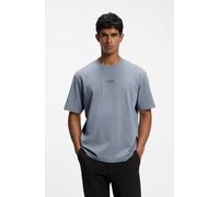 BOSS Green Relaxed Fit T-Shirt aus reiner Baumwolle in Rauchblau, Größe XXL