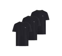 T-Shirt BOSS GREEN "Tee 3Pack Regular Fit", Herren, Gr. L, schwarz (dunkelblau402), Single Jersey, Obermaterial: 96% Baumwolle, 4% Elasthan, unifarben, regular fit normal, Rundhals, abgesteppte Kante,