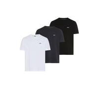 T-Shirt BOSS GREEN "Tee 3Pack Regular Fit", Herren, Gr. M, bunt (open miscellaneous980), Single Jersey, Obermaterial: 96% Baumwolle, 4% Elasthan, unifarben, regular fit normal, Rundhals, abgesteppte K