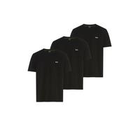 T-Shirt BOSS GREEN "Tee 3Pack Regular Fit", Herren, Gr. M, schwarz001, Single Jersey, Obermaterial: 96% Baumwolle, 4% Elasthan, unifarben, regular fit normal, Rundhals, abgesteppte Kante, Shirts T-Shi