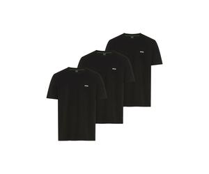 T-Shirt BOSS GREEN "Tee 3Pack Regular Fit", Herren, Gr. M, schwarz001, Single Jersey, Obermaterial: 96% Baumwolle, 4% Elasthan, unifarben, regular fit normal, Rundhals, abgesteppte Kante, Shirts T-Shi