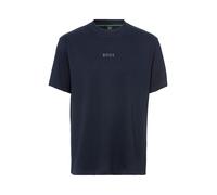 T-Shirt BOSS GREEN "Tee", Damen, Gr. 3XL, blau (dunkelblau402), Single Jersey, Obermaterial: 100% Baumwolle, unifarben, oversize normal, Rundhals, eingesetzt normaler Saum, Shirts T-Shirt, mit Rundhal