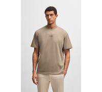 T-Shirt BOSS GREEN "Tee", Damen, Gr. S, braun (light, pastel grün334), Single Jersey, Obermaterial: 100% Baumwolle, unifarben, oversize normal, Rundhals, eingesetzt normaler Saum, Shirts T-Shirt, mit