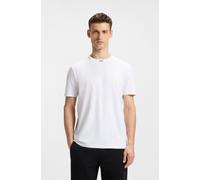 T-Shirt BOSS GREEN "Tee Rib", Herren, Gr. XXL, weiß (weiß100), Single Jersey, Obermaterial: 95% Baumwolle, 5% Elasthan, unifarben, regular fit, Rundhals, eingesetzt abgesteppte Kante, Shirts T-Shirt,