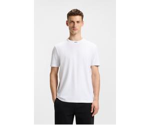 T-Shirt BOSS GREEN "Tee Rib", Herren, Gr. XXL, weiß (weiß100), Single Jersey, Obermaterial: 95% Baumwolle, 5% Elasthan, unifarben, regular fit, Rundhals, eingesetzt abgesteppte Kante, Shirts T-Shirt,